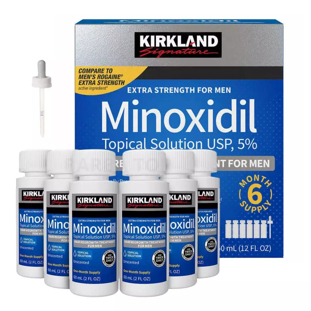 Minoxidil Kirkland 5% Original - Tratamento para 6 Meses